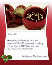 Image of Business Christmas Holidays eCard with Christmas Balls